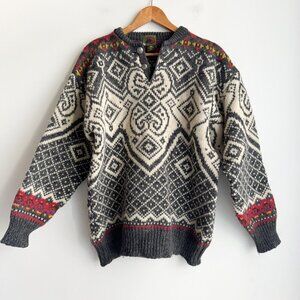 Vintage Boston Traders Nordic Style Wool Pullover Sweater M